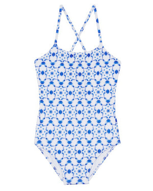 
  
    Vilebrequin
  
 Girls Blue Ikat Medusa Swimsuit
