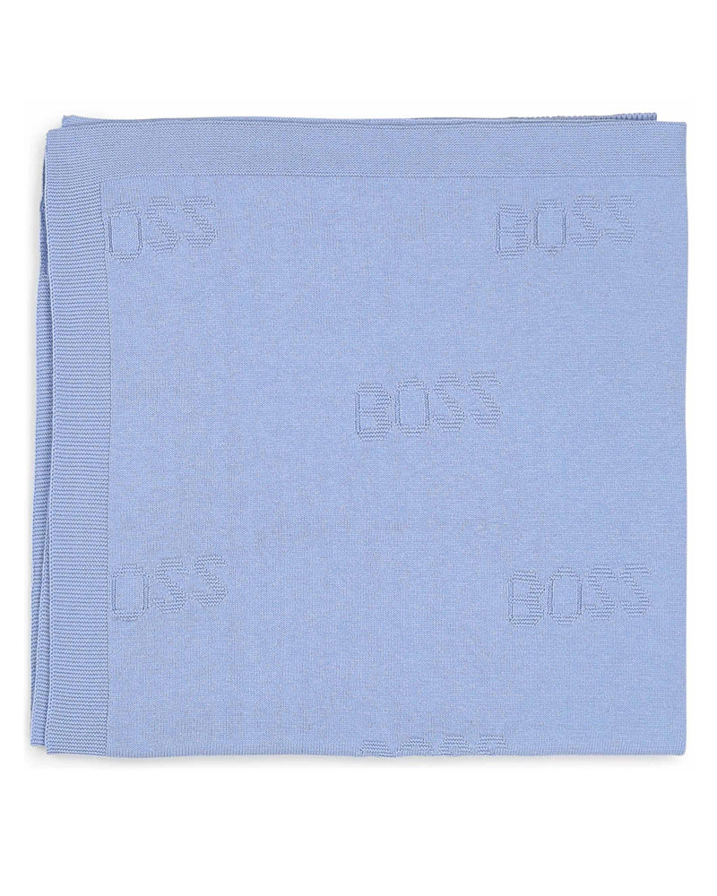 Baby Boys Blue Knit Blanket