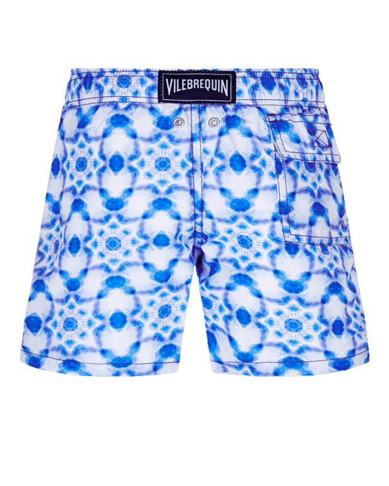 Boys Blue Ikat Medusa Swim Shorts