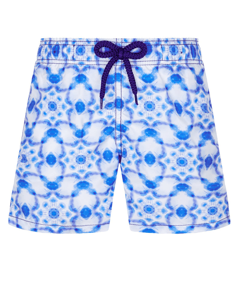 Boys Blue Ikat Medusa Swim Shorts