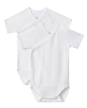 
  
    Petit
  
    Bateau
  
 Baby White Short Sleeve Bodysuit Set