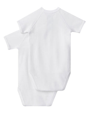 
  
    Petit
  
    Bateau
  
 Baby White Short Sleeve Bodysuit Set