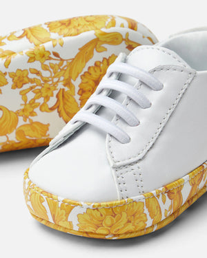 
  
    Versace
  
 Baby White Sneakers