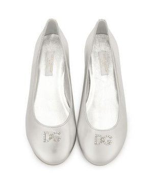 
  
    Dolce
  
    &
  
    Gabbana
  
 Girls Silver Ballerinas