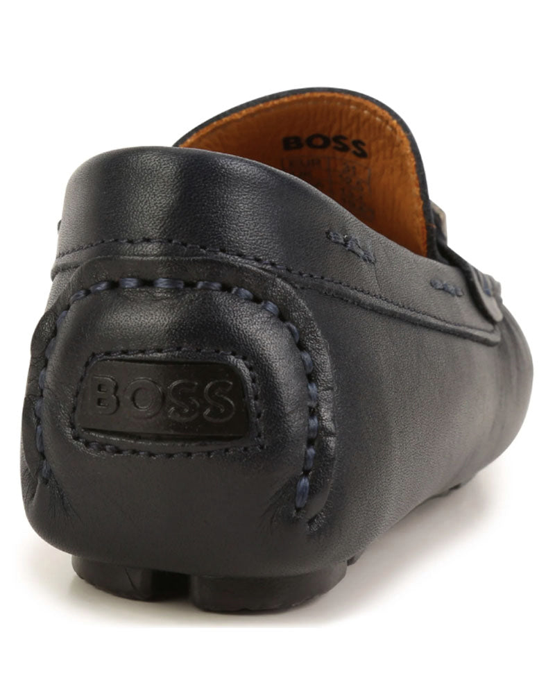 Boys Navy Loafers