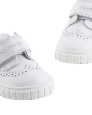 
  
    Emporio
  
    Armani
  
 Boys Toddler White Brogue Sneakers