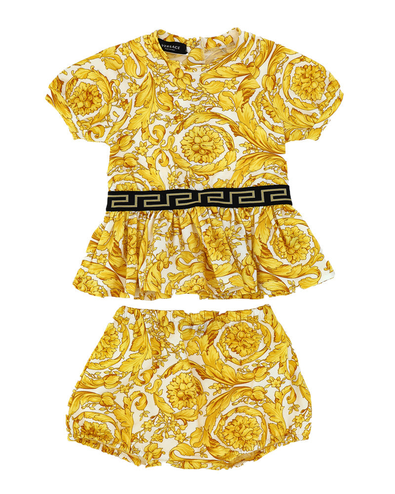 Baby Girls Gold Baroque Dress