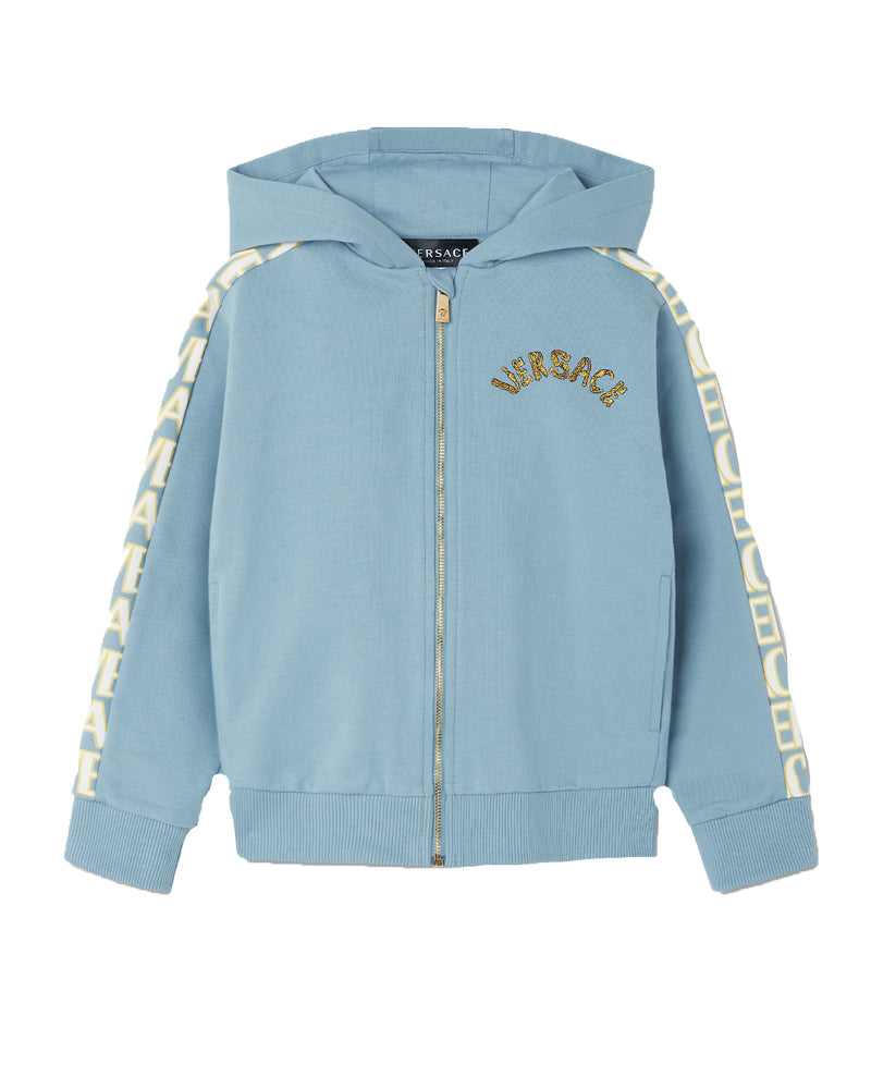 Boys Blue All Over Zip Sweater