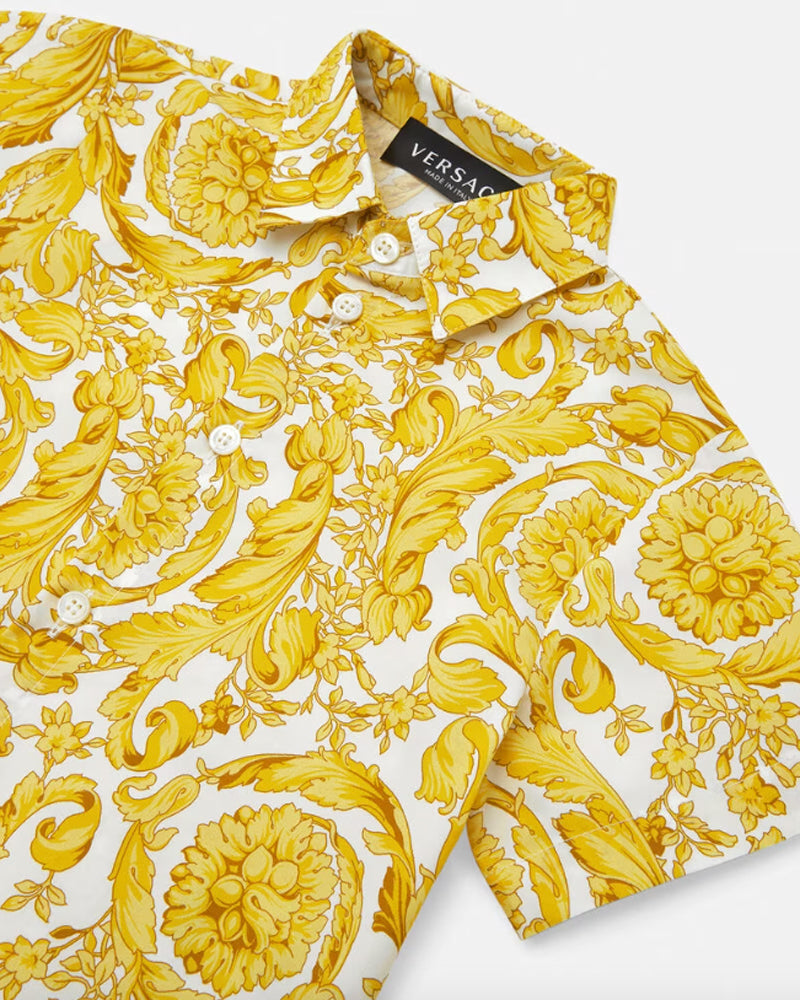 Baby Boys Gold Barocco Shirt