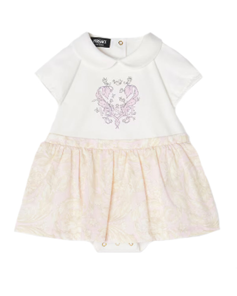 Versace, Baby Girls Pink/White Barocco Dress
