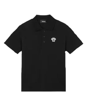 
  
    Versace
  
 Boys Black Embroidered Medusa Polo