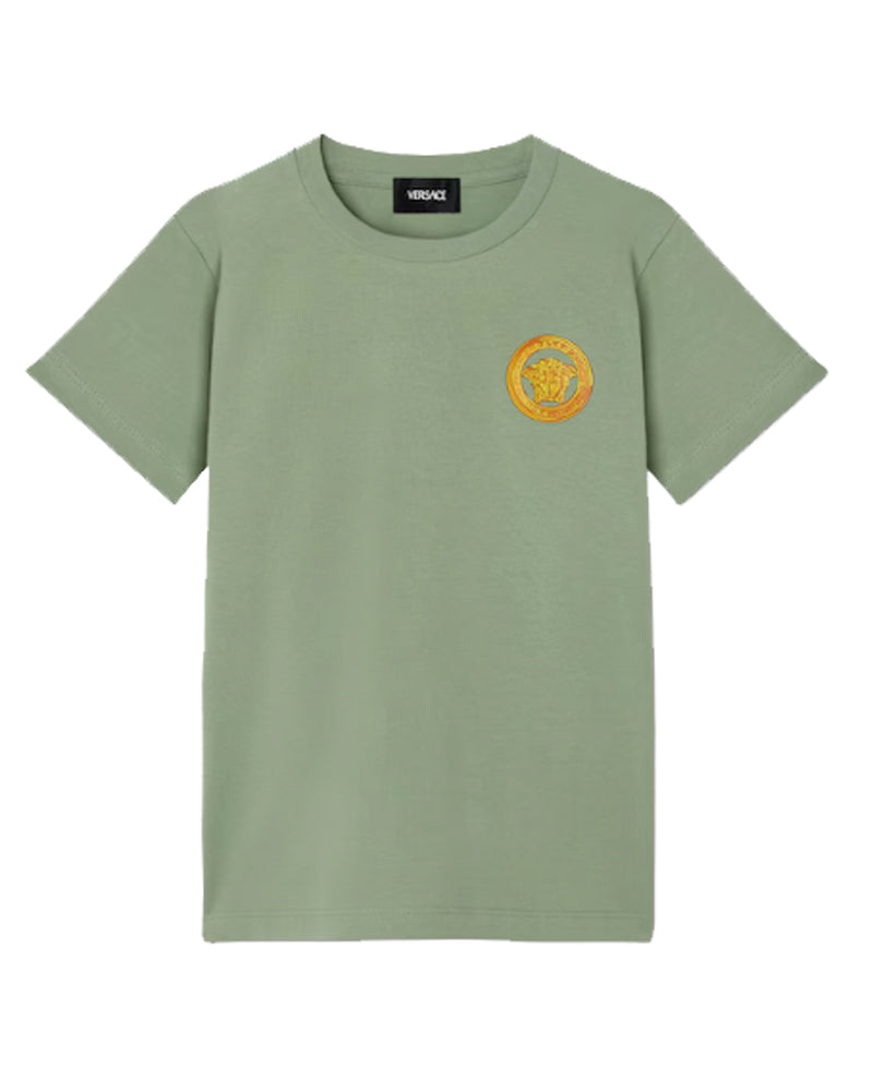 
  
    Versace
  
 Boys Green Medusa Crest T-Shirt