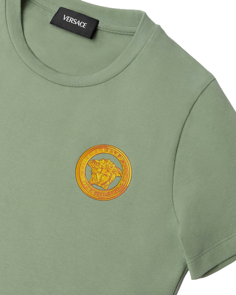 
  
    Versace
  
 Boys Green Medusa Crest T-Shirt