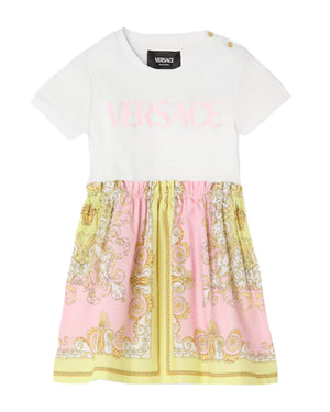 
  
    Versace
  
 Baby Girl White/Pink Barocco Dress