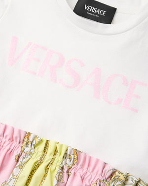 
  
    Versace
  
 Baby Girl White/Pink Barocco Dress