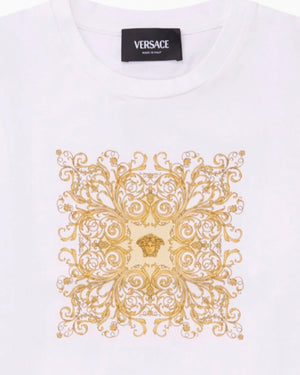 
  
    Versace
  
 Baby White/Gold Barocco T-Shirt