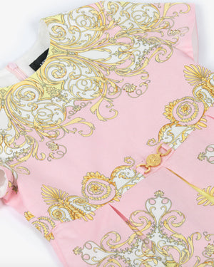 
  
    Versace
  
 Girls Pink Popline Barocco Dress