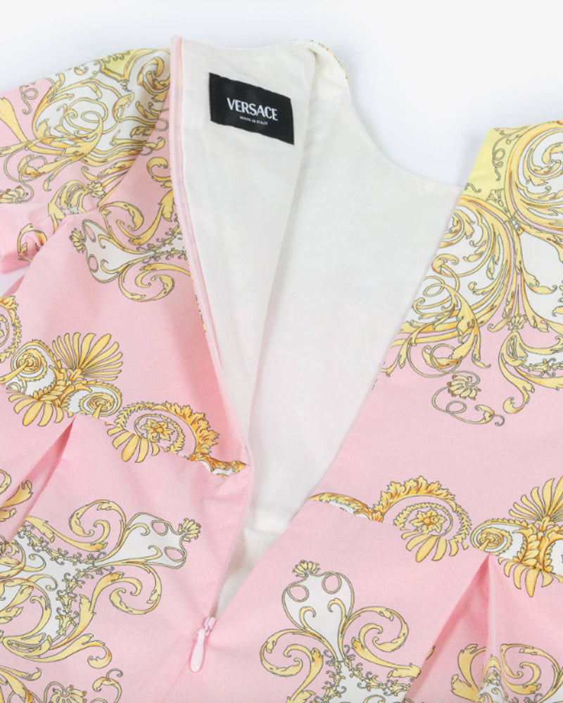 
  
    Versace
  
 Girls Pink Popline Barocco Dress