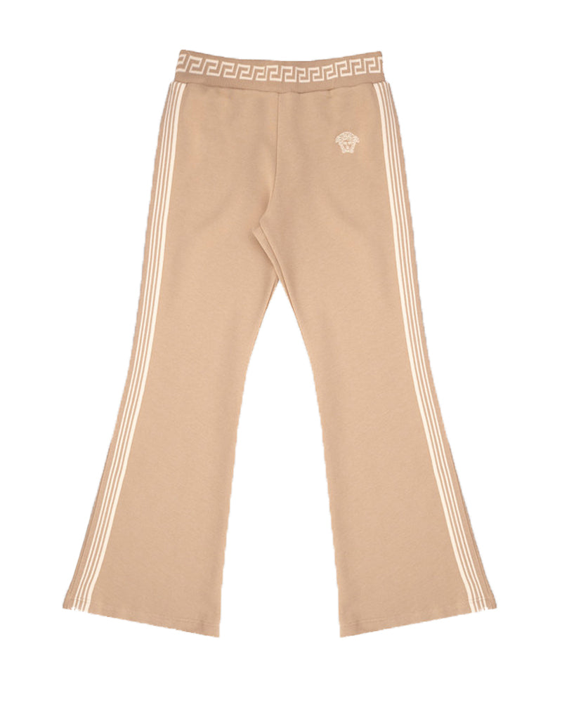 Girls Beige Medusa Track Pants
