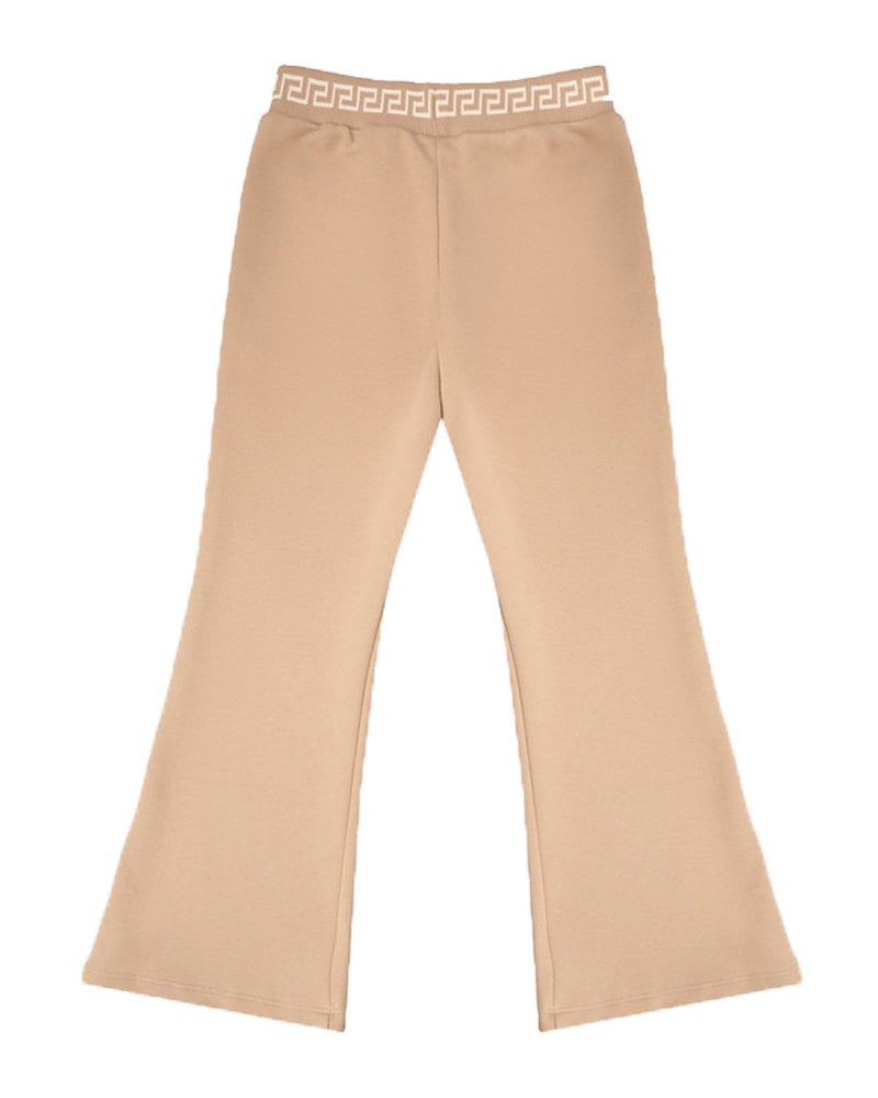 Girls Beige Medusa Track Pants