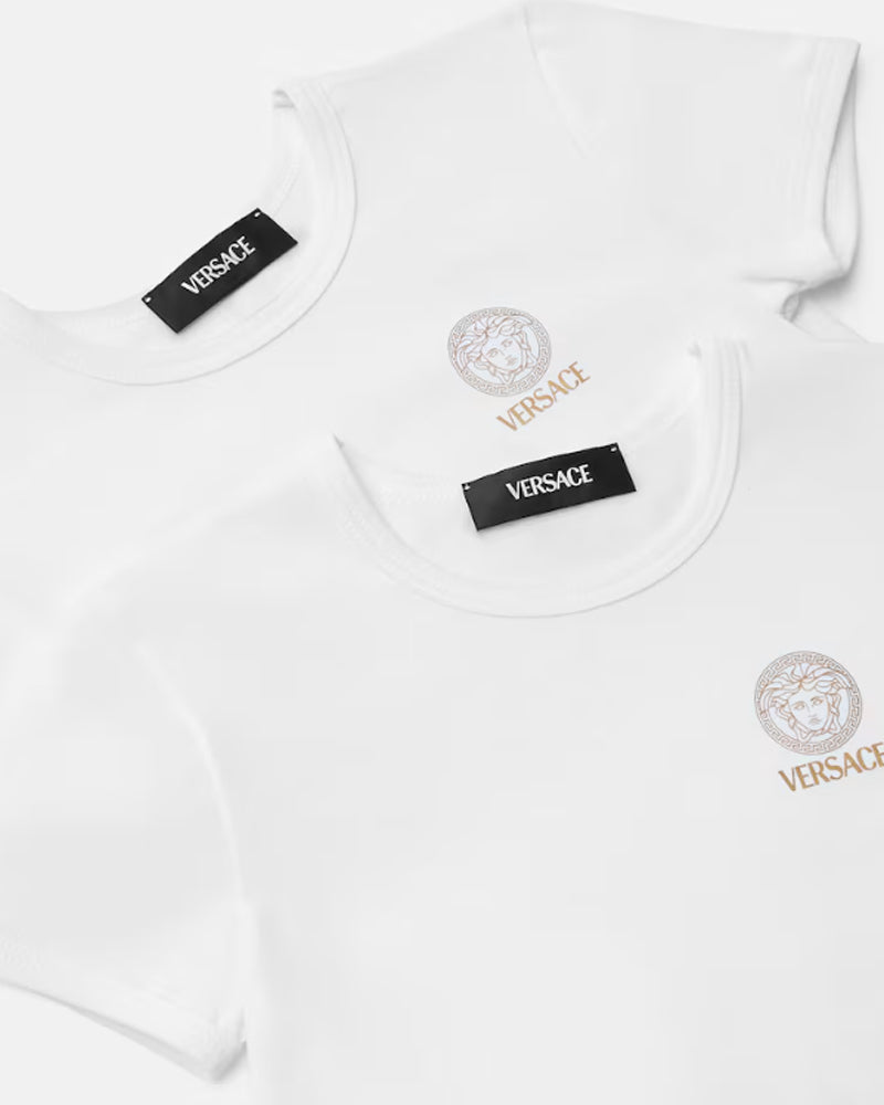 
  
    Versace
  
 Boys White Undershirt Set