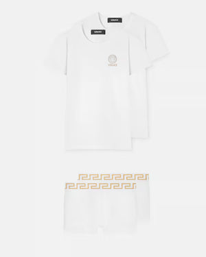 
  
    Versace
  
 Boys White Undershirt Set
