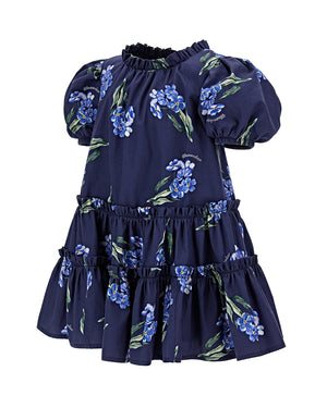 
  
    Monnalisa
  
 Girls Blue Floral Dress