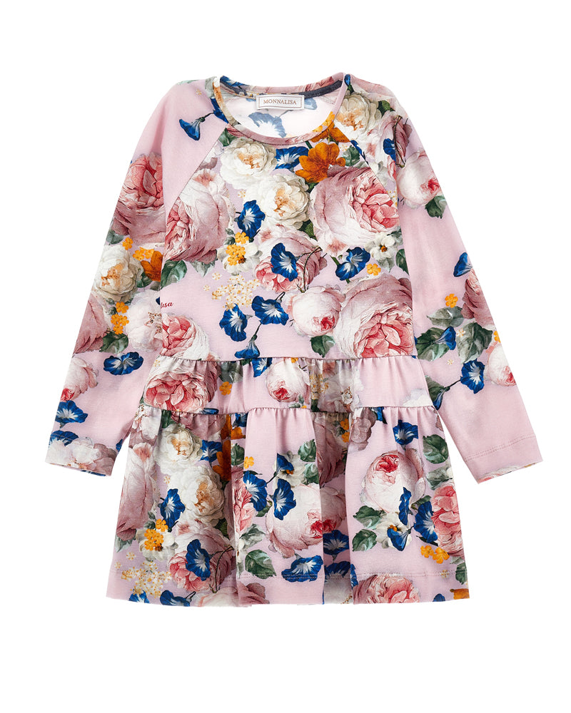 Monnalisa, Girls Pink Floral Dress