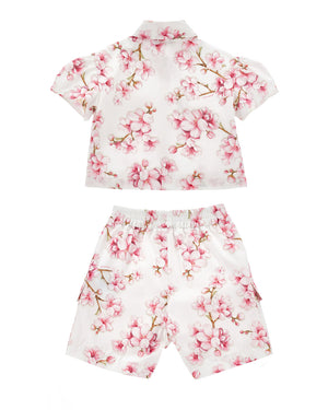 
  
    Monnalisa
  
 Girls White Floral Blouse & Short