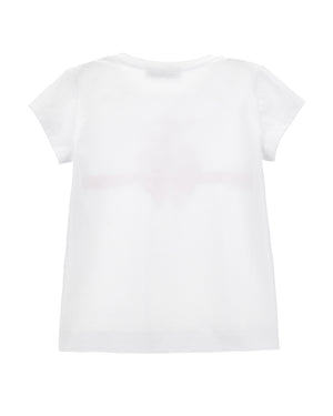 
  
    Monnalisa
  
 Girls White Floral/Bow T-Shirt