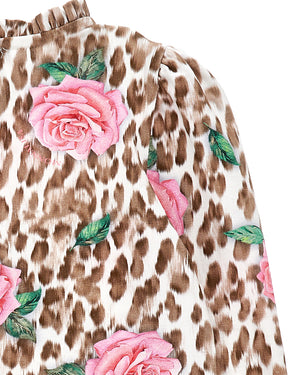 
  
    Monnalisa
  
 Girls Leopard/Rose Top