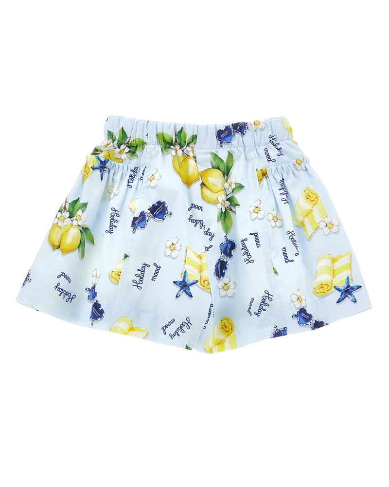 
  
    Monnalisa
  
 Girls Blue Lemon Print Shorts