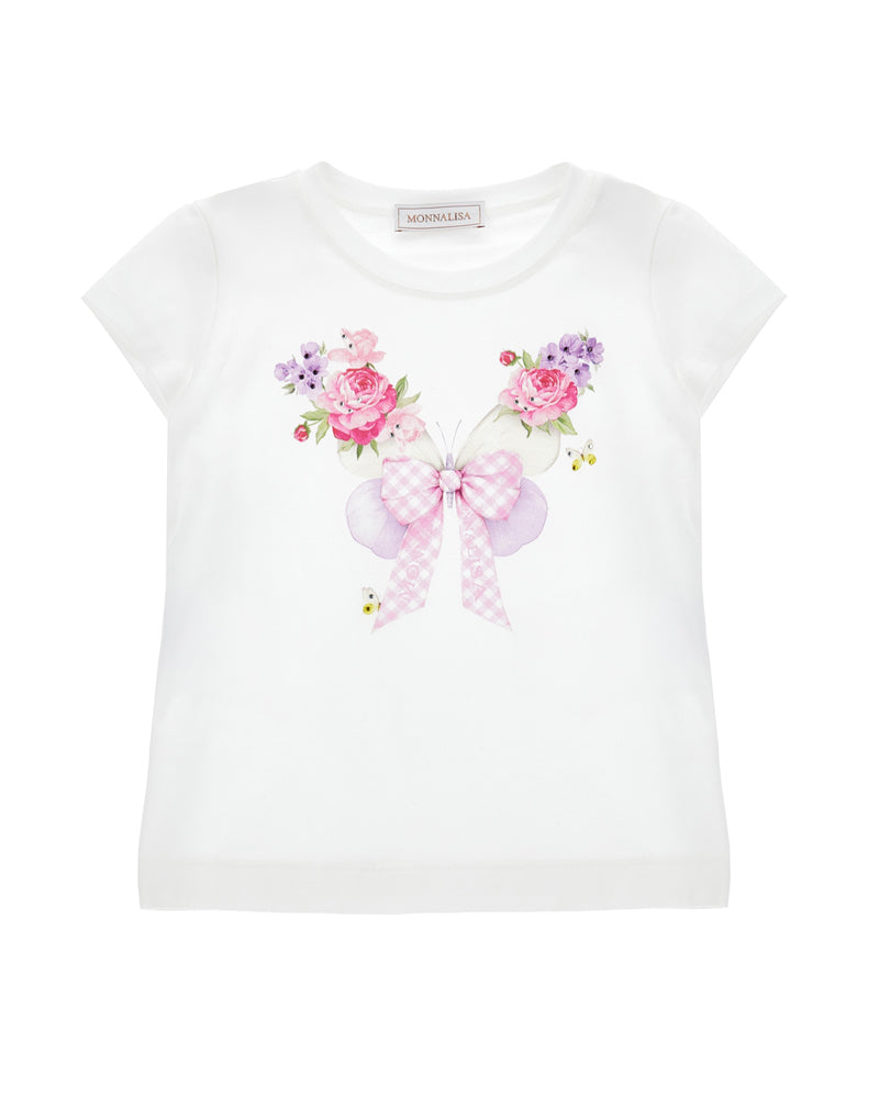 
  
    Monnalisa
  
 Girls White Butterfly T-Shirt