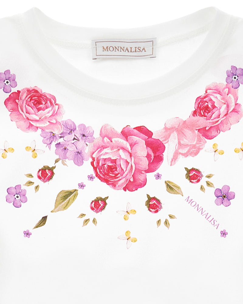 
  
    Monnalisa
  
 Girls White Floral T-Shirt
