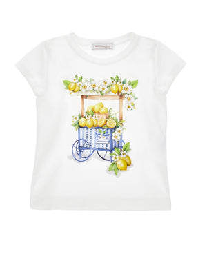 
  
    Monnalisa
  
 Girls White Lemon Print T-Shirt