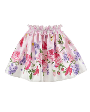 
  
    Monnalisa
  
 Girls Pink Floral Skirt