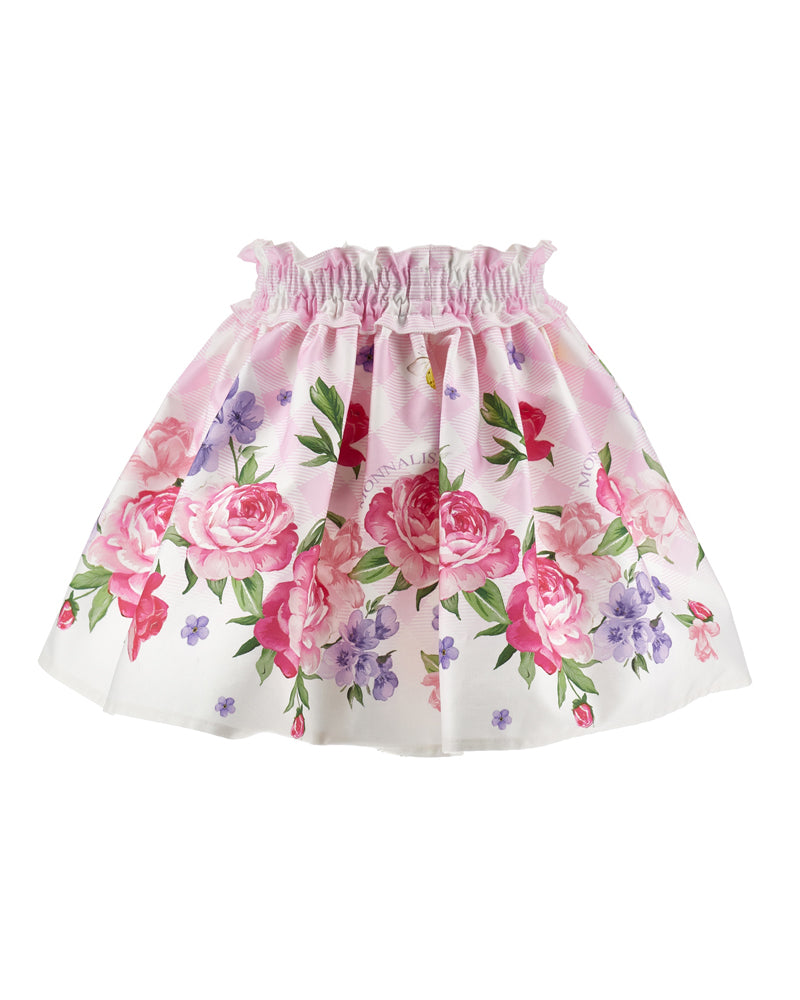 
  
    Monnalisa
  
 Girls Pink Floral Skirt