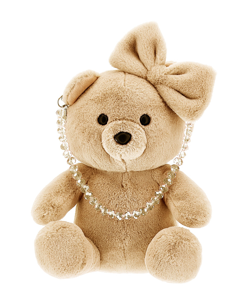 Girls Beige Bear Bag