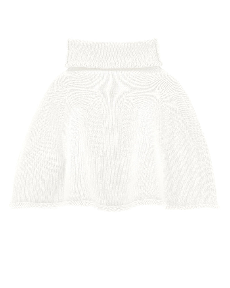 Girls Ivory Knit Cape