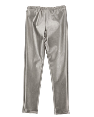 
  
    Monnalisa
  
 Girls Silver Faux Leather Leggings