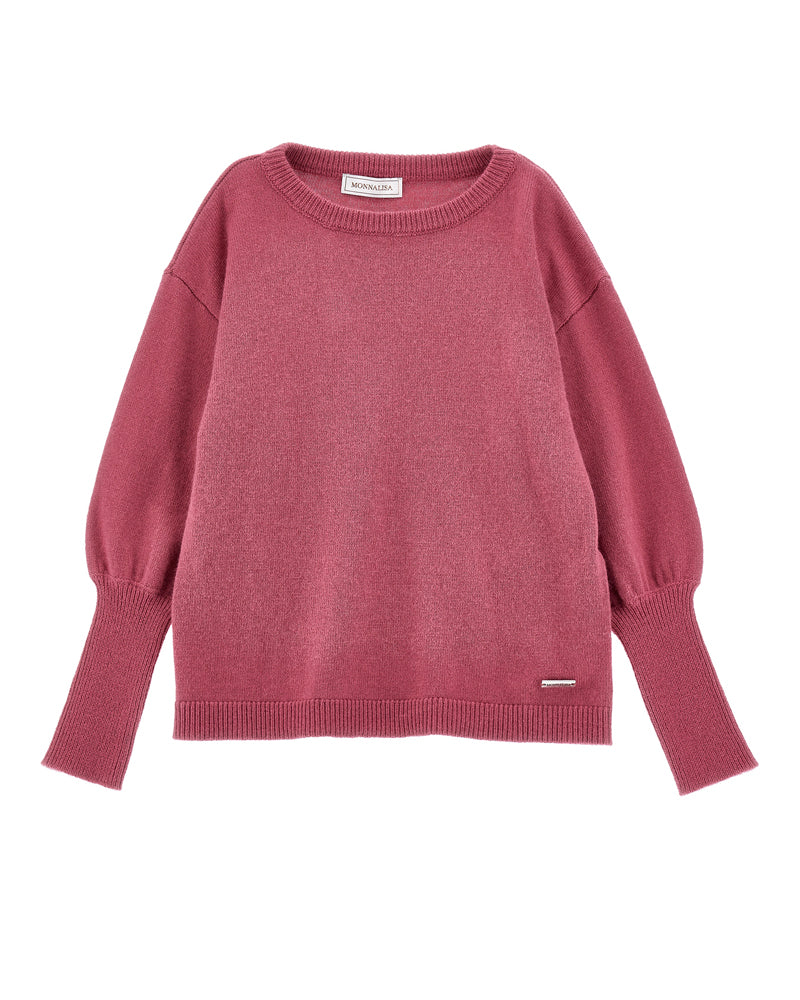 Girls Fuchsia Knit Sweater