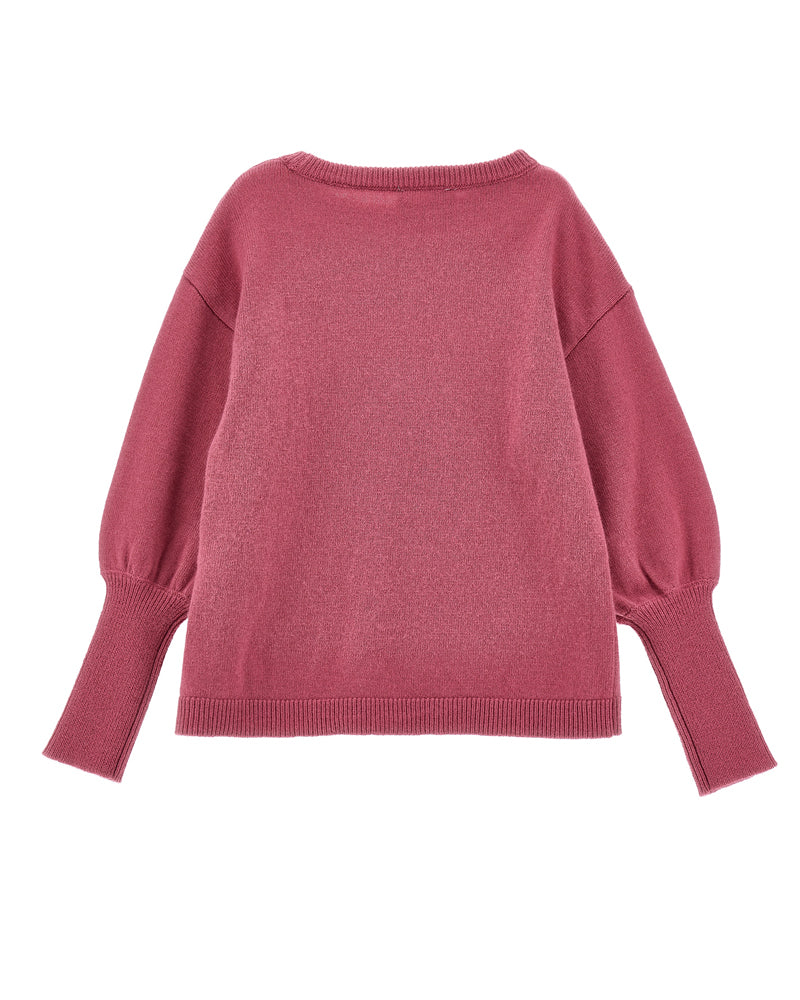 Monnalisa Kids Girls Fuchsia Knit Sweater