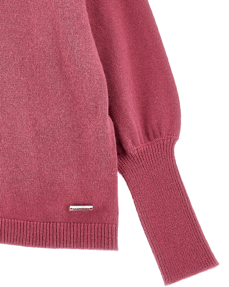 Girls Fuchsia Knit Sweater