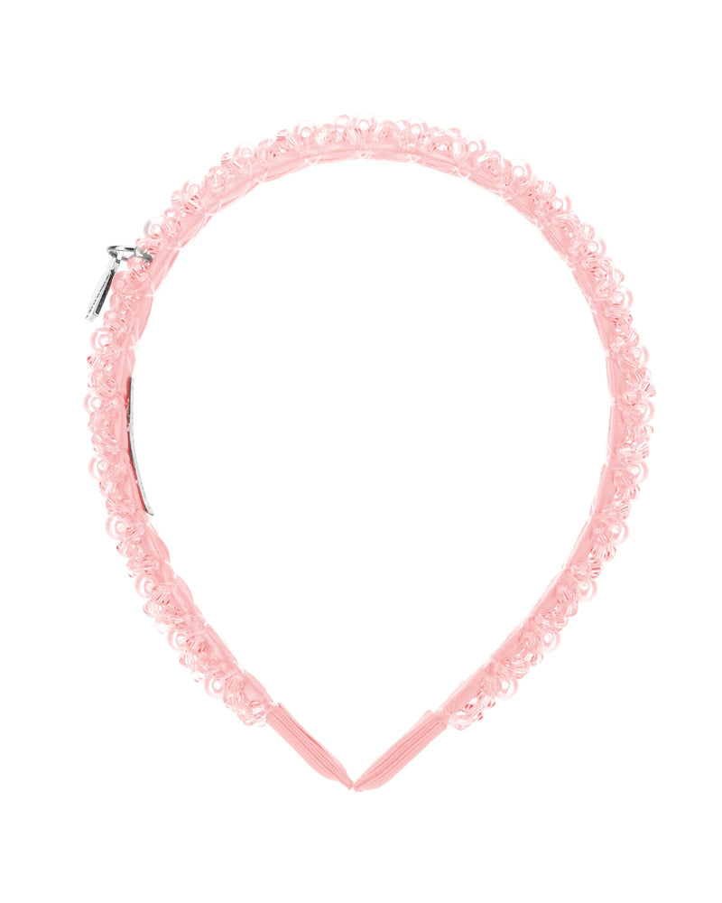 Girls Pink Beaded Headband