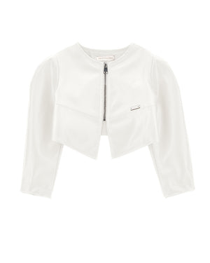 
  
    Monnalisa
  
 Girls White Faux Leather Jacket