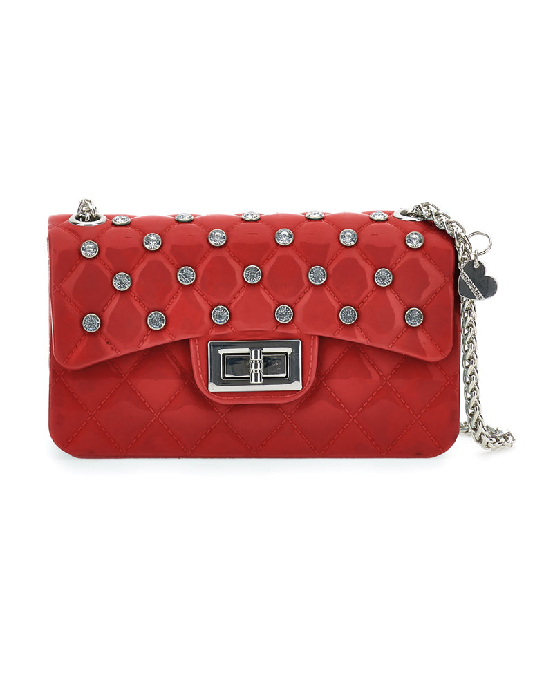 Monnalisa Kids Girls Red Crystal Bag