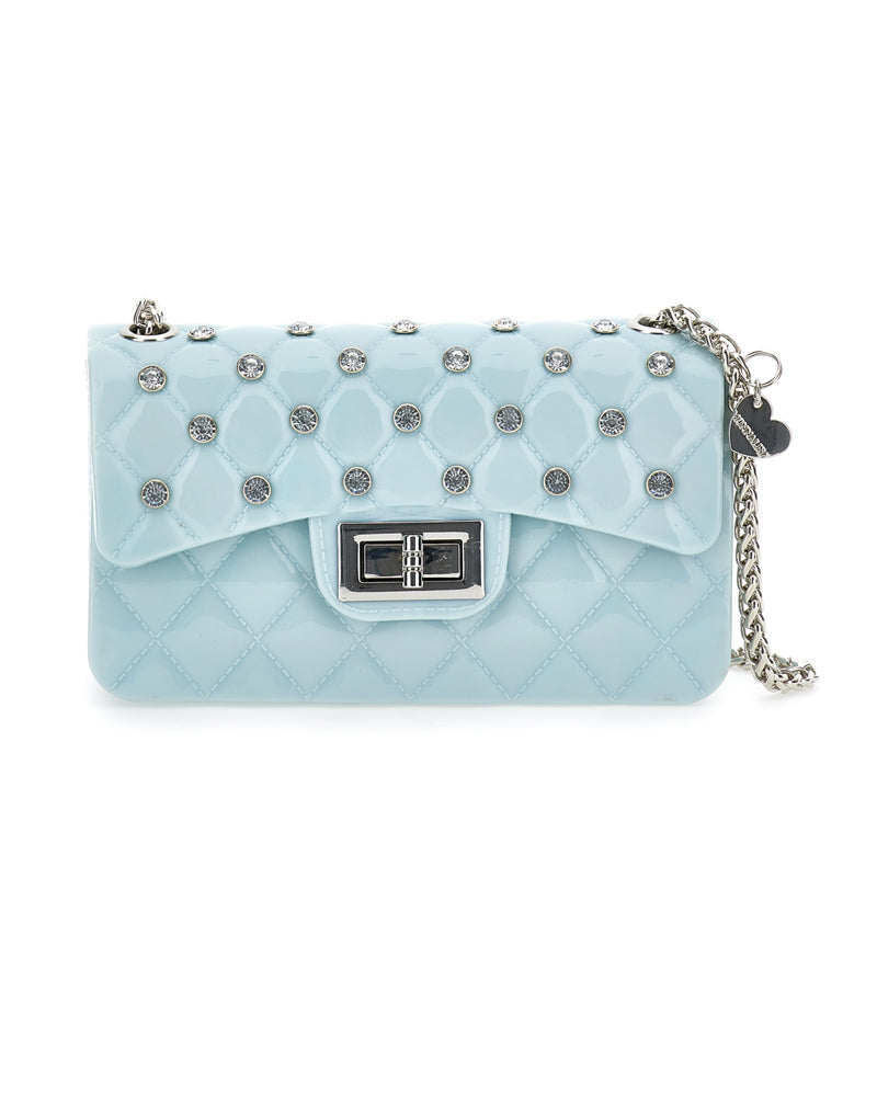 Monnalisa Kids Girls Blue Crystal Bag