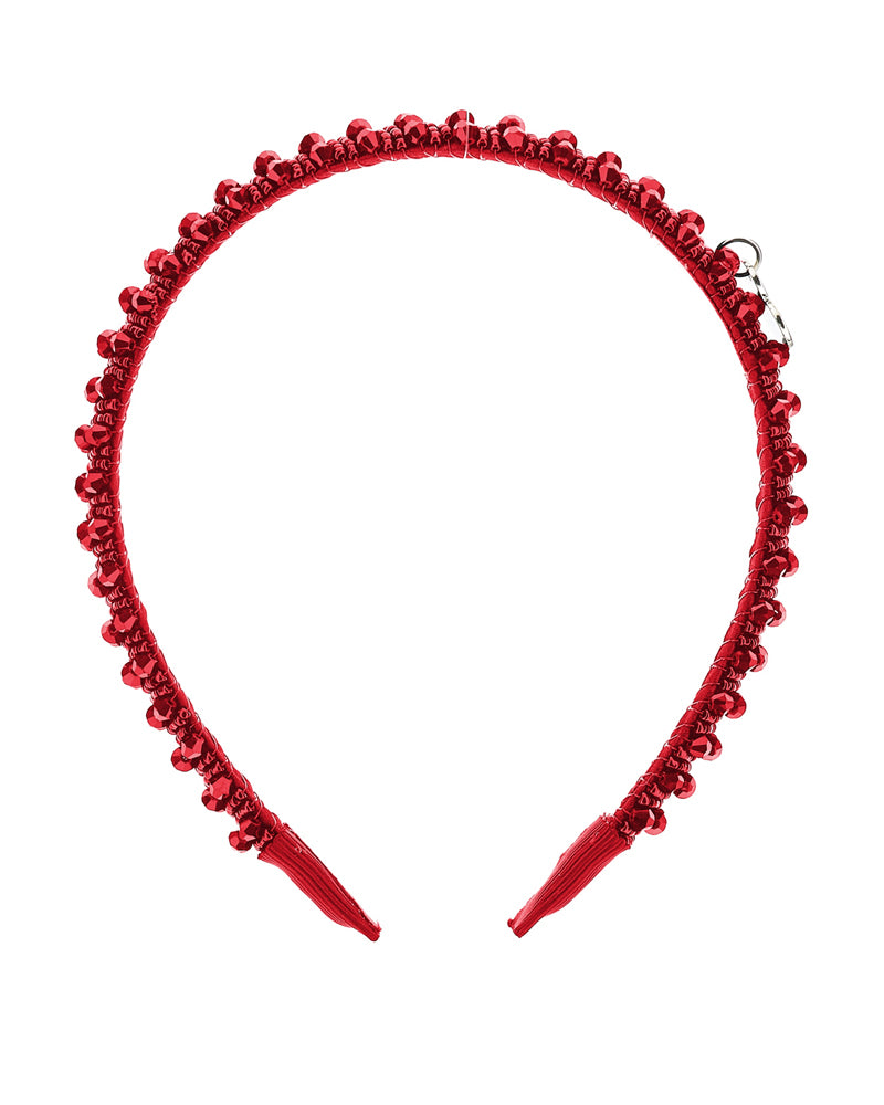 Girls Red Crystal Headband