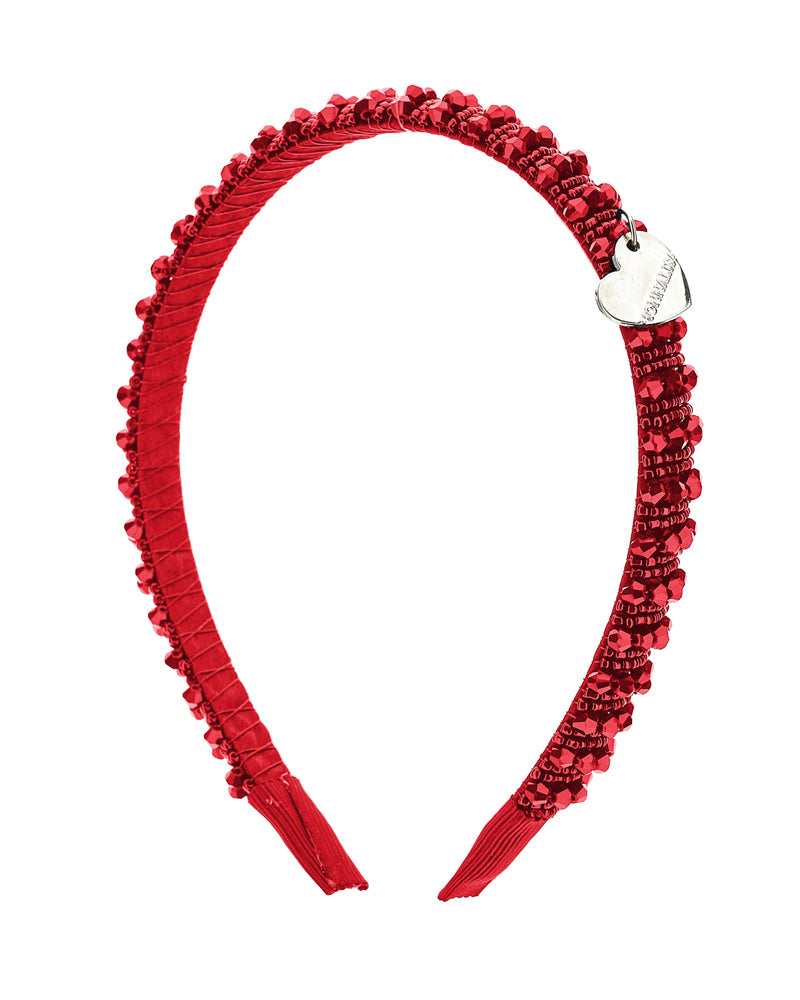 Girls Red Crystal Headband