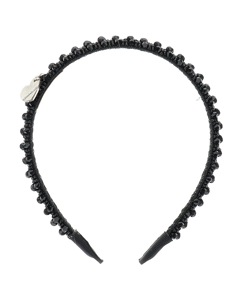 Girls Black Crystal Headband